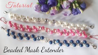 Beaded Mask Extender  Tutorial Konektor Masker Hijab [upl. by Nosduj]