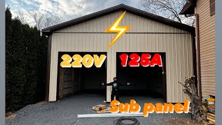 DIY sub panel to my pole barn garage [upl. by Ducan594]