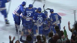 Roanoke Rail Yard Dawgs win in OT to take a 21 SPHL Final lead [upl. by Hatty]