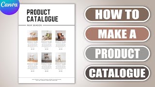 How to make a Product Catalogue in CANVA  Product Brochure  Flyer [upl. by Ahtibat108]