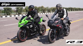 Yamaha R3 VS Ninja ZX25R  Most Awaited Comparison Ever [upl. by Dominy]