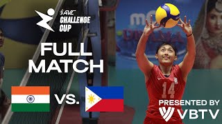 🇮🇳 IND vs 🇵🇭 PHI  AVC Challenge Cup 2024  Pool Play  presented by VBTV [upl. by Einahpetse]