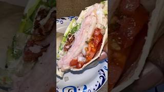 We have heat over here 🔥 jenniovittles turkeysandwich wrap bacon [upl. by Misak]