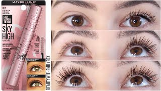 Maybelline Lash Sensational Sky High Mascara  Review amp 12h Wear Test [upl. by Lleira557]