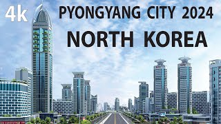 Pyongyang City 2024  North Korea 4K By Drone [upl. by Fadden]