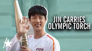 BTS’ Jin Carries OLYMPIC TORCH Amid Cheers Ahead Of 2024 Paris Games [upl. by Ainer]