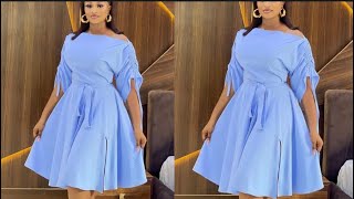 How to sew a trendy dolman dress with a drawstring and a front slit [upl. by Lennon]