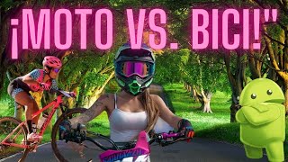 ¡Moto vs Bici 2 JUEGOS ANDROID motos bicicleta [upl. by Neeruan]