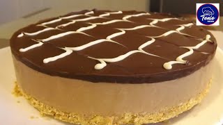 ¡sin horno Tarta fácil de Chocolate  Cheesecake de Chocolate  Tonio Cocina [upl. by Philippine]