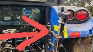 New Holland Workmaster 75  exterior hitch adjustment lever  how it works [upl. by Eveivaneg401]