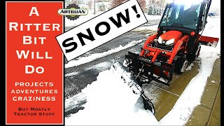 KUBOTA BX23S VS MINNESOTA SNOWSTORM Artillian Front Angle Blade [upl. by Alyahsat298]