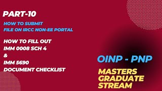 PART10 IMM 0008 SCH 4 amp IMM 5690 DOCUMENT CHECKLISTHow to apply for OINPMasters Graduate Stream [upl. by Morril53]