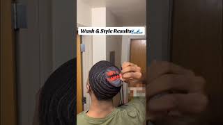 Wash amp style Results hairstyle hair 360waves waves wavy tutorial 180waves protectivestyles [upl. by Hgielrebmik]