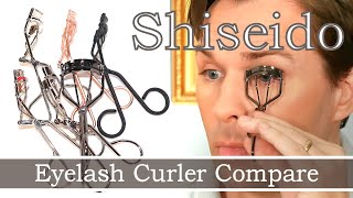 SHISEIDO AGAINST TWEEZERMAN SUQQU KEVYN AUCOIN SHU UEMURA SURRATT GENERAL EYELASH CURLER REVIEW [upl. by Eirol]