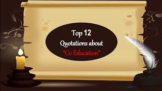 Coeducation essay quotations  top quotation on coeducation [upl. by Eerhs]