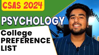 BEST PSYCHOLOGY COLLEGES DU PREFERENCE LIST 2024 [upl. by Rebmat]