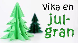 VIKA EN JULGRAN  julpyssel med papper [upl. by Mcquoid]