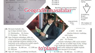 Geografik masalalar 10 ga yaqin turli masalalarning ishlanish usullari [upl. by Anastassia]