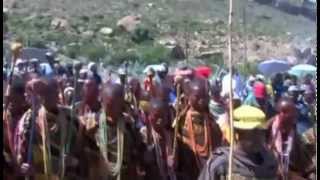 Basotho initiates singing in Lesotho [upl. by Ybor]