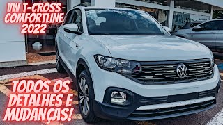 VW TCROSS COMFORTLINE 2022 10 TSI ESTÁ MAIS COMPLETA Tcross [upl. by Nowahs]