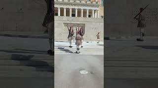 Evzones Greek Presidential Guard  Τomb of Unknown Soldier  Monument in Athens [upl. by Zarihs439]