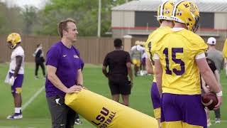 Watch the LSU QBs work with Jake Peetz completes throws to WRs [upl. by Ydnis736]