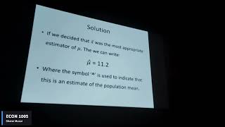 Estimation and Confidence Interval ECON 1005 [upl. by Giorgi836]