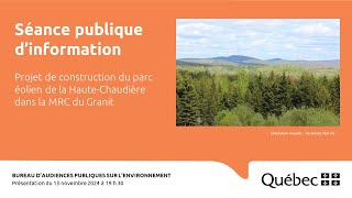 Séance publique dinformation  13 novembre 2024 à 19h30 [upl. by Friedberg]