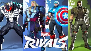 Marvel Rivals  All Characters amp Skins Showcase 4K 60FPS [upl. by Darice]