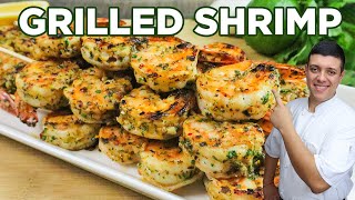 The Best Grilled Shrimp  Easy Recipe  Shrimp Skewers by Lounging with Lenny [upl. by Nnylyma544]