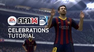 FIFA 14  All New Celebrations Tutorial [upl. by Llewxam]