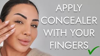 HOW TO APPLY CONCEALER WITH FINGERS FOR A FLAWLESS FINISH  NINA UBHI [upl. by Eenobe]