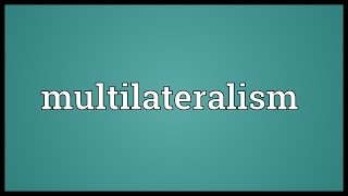 Multilateralism Meaning [upl. by Casimire710]