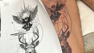 Zar1 MICROREALISM FINE LINE LIVE TATTOO [upl. by Tekla]