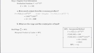 The Production Function Finding the Wage Rate Rental Rate and Labors Share of Income [upl. by Anawad928]