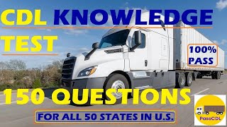 CDL GENERAL KNOWLEDGE EXAM 2024  150 REAL VALID QUESTIONS AND ANSWERS  PASS GUARANTEE [upl. by Cirenoj980]