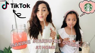 MAKING VIRAL STARBUCKS TIK TOK Drinks at Home DIY Starbucks Drinks Easy to Make [upl. by Fritze]