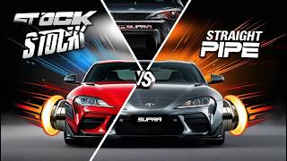 2022 Toyota Supra Stock Exhaust vs Straight Pipe SOUND BATTLE [upl. by Eeb482]