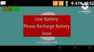 Motorola A26 2014 Low Battery Request NathanAka89 [upl. by Ettenhoj]