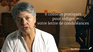 Message de condoléances  6 conseils pratiques pour écrire votre lettre de condoléances [upl. by Haslam]