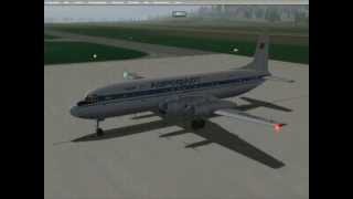 IL18 takeoff XPlane\ взлёт ИЛ18 [upl. by Riebling]