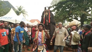 Igbo Celebrity Masquerade  Ajofia Nnewi  Song Ana Wele Wele [upl. by Ayiotal854]