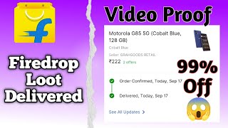 Flipkart Firedrop  99 Off Motorola G85 Mobile Delivered in Rs222 😳 Video Proof [upl. by Birkett]