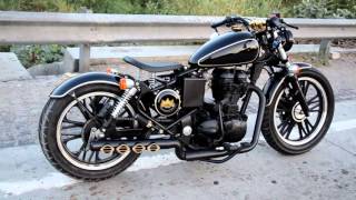 XLNC CUSTOMS Customized Royal Enfield BOBBER quotTHUMPERquot [upl. by Voccola]