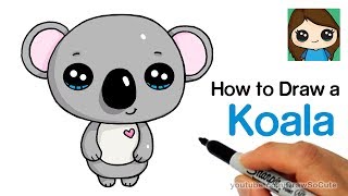 HOW TO DRAW A KOALA EASY  Cute Koala Drawing EASY [upl. by Yaron]