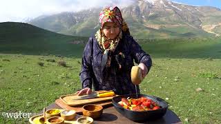 Damavand Dağının muhteşem atmosferinde özel barbekü zarları yapımı  kırsal yaşam [upl. by Lerrej708]