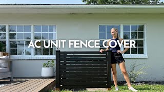 AC Unit Fence Cover  DIY Slat Fence [upl. by Antonia280]