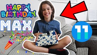 MAXS 11TH BIRTHDAY🥳 vegan cake amp presents [upl. by Aneeuq]