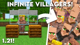 Minecraft EASY Infinite Villager Breeder in Bedrock 121 MCPEXboxPS4Nintendo SwitchWindows10 [upl. by Fillbert]