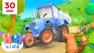 Big blue tractor left the farm 🚜  Animal Songs for Kids  HeyKids Nursery Rhymes [upl. by Clyve]